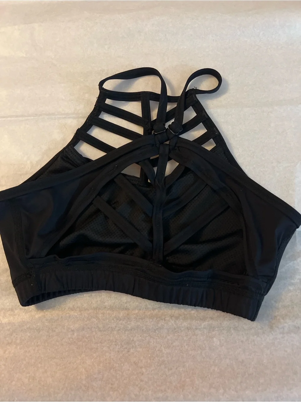 Balera FlexTek Black Strappy Dance Bra Top – Child Large (LC)